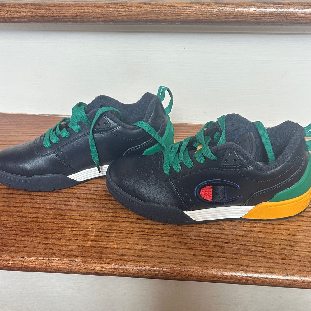 Champion Kids' Black, Green, and Yellow Sneakers